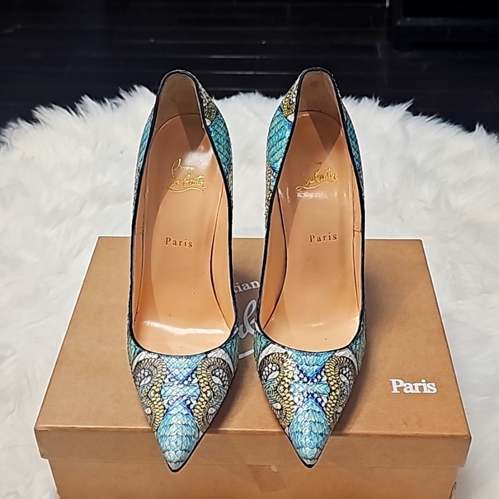 Christian louboutin python heels